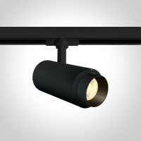 Musta kiskospotti säädettävällä valokeilalla COB LED 30W WW kiskospotti 20-60-astetta 230V