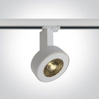 Valkoinen "hunajakenno" kiskospotti COB LED 30W CW 24-astetta 230V